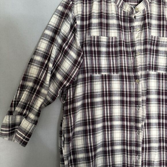 URBAN RESEARCH Flannel Shirt Dress Free Size Sonny Label Plaid Womens Button Dow - Picture 3 of 13